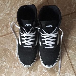 rare old style black and white hi high top vans